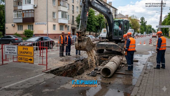 Аварія у Житомирі: перекриті вулиці та зміни у руху — Новини Житомира